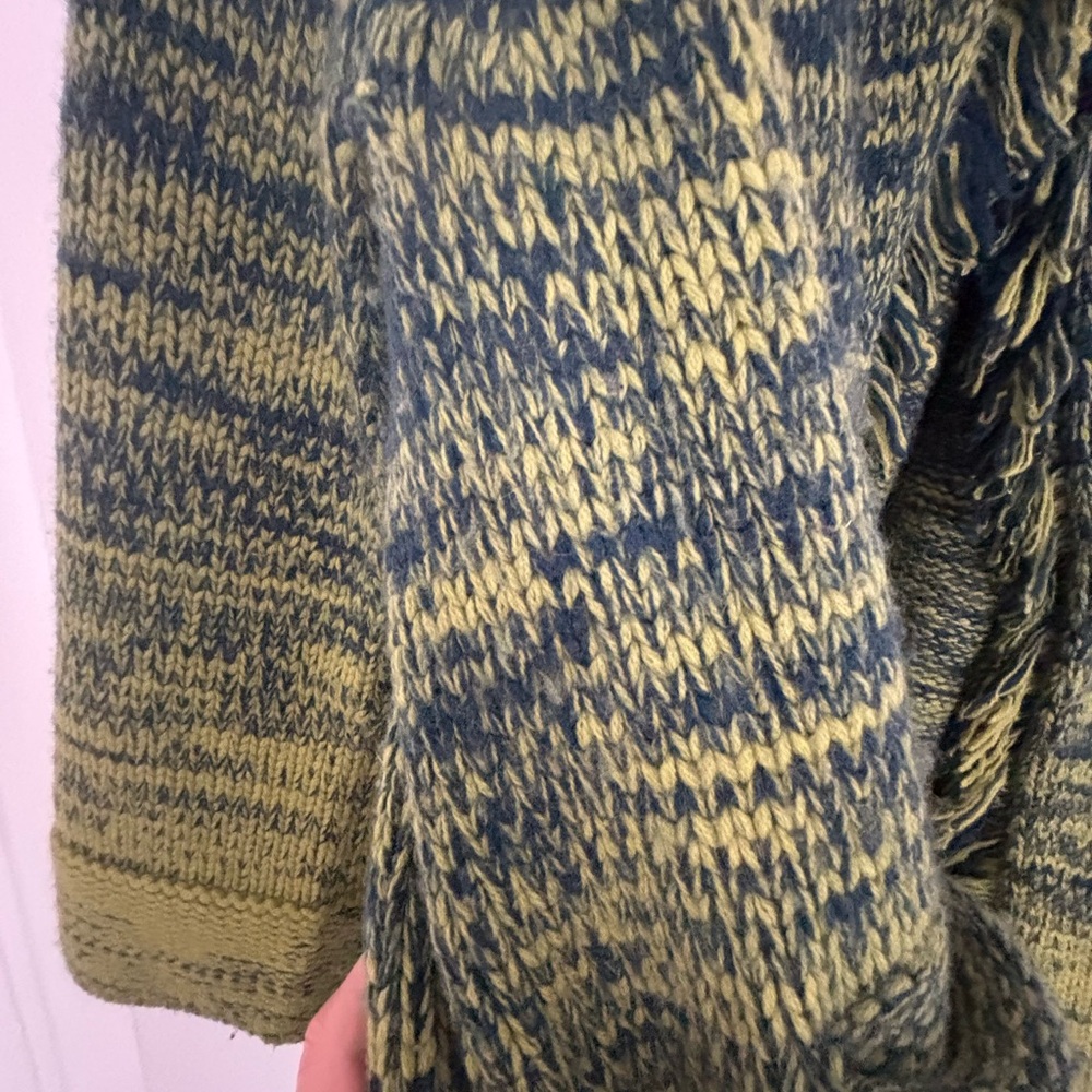 Green and blue jacket with shawl collar - Picture 4 of 9